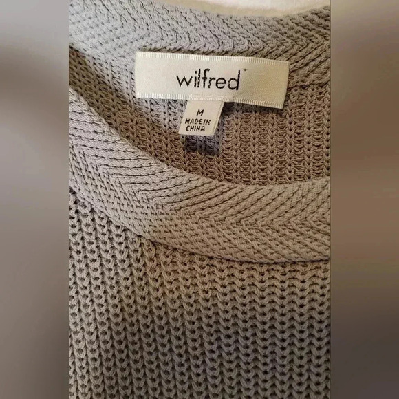 Wilfred Aritzia  Palmier Grained Beige Tunic Sleeveless Side Slit Sweater… - Picture 4 of 8